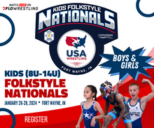 Load image into Gallery viewer, 2024 USA Wrestling Kids Folkstyle Nationals (14u and under Boys &amp; Girls)
