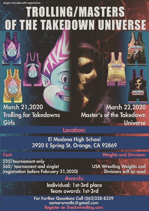 Trolling/Masters of Takedowns (2 tournaments) California