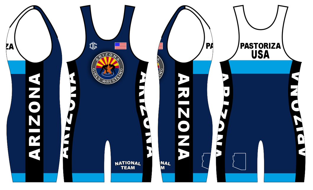 Blue Freestyle Singlet ONLY (1 total) Personalized!!
